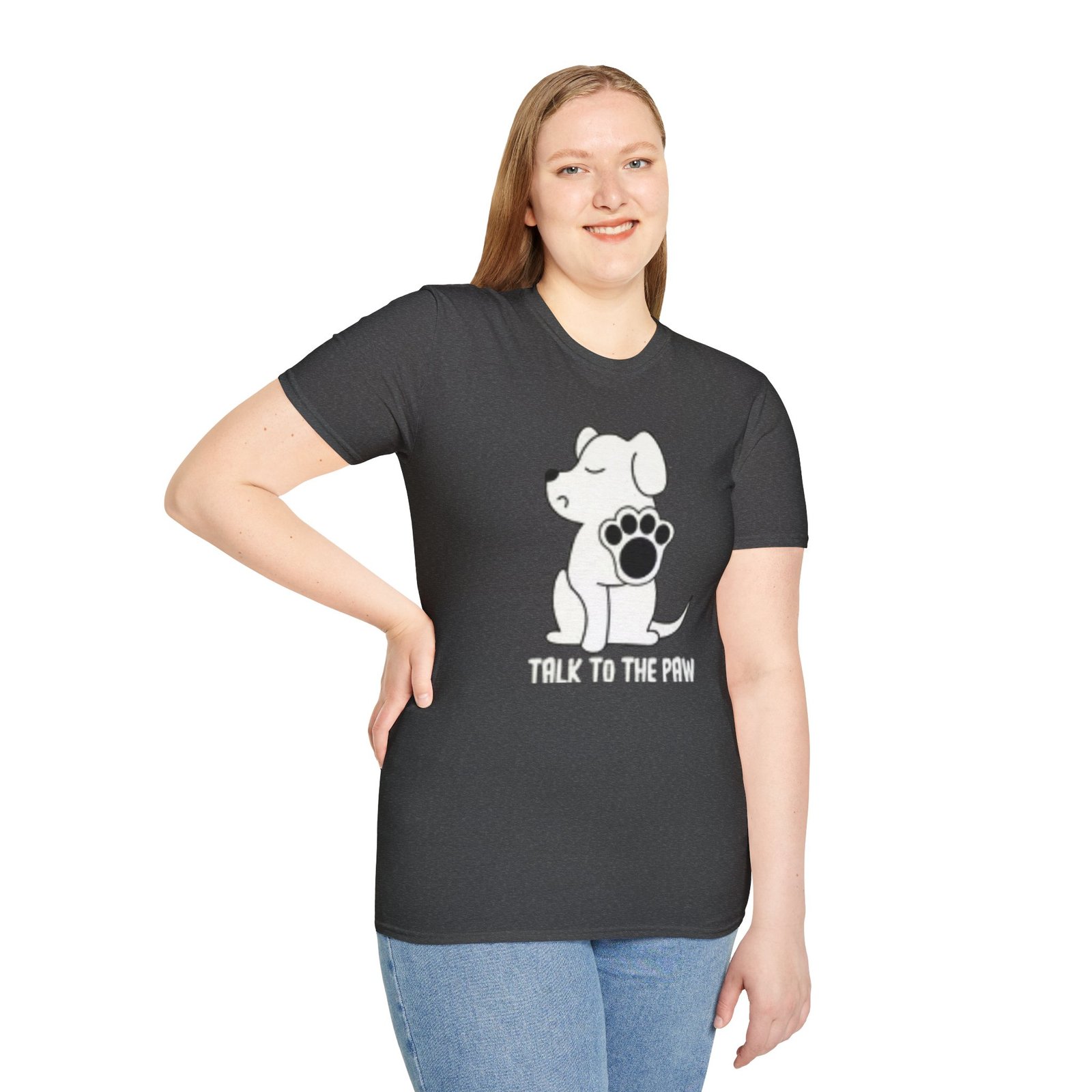 Unisex Dog Lover T-Shirt, Softstyle Tee, Talk to the Paw Shirt, Pet Owner Gift, Animal Lover Top, Funny Pet Apparel