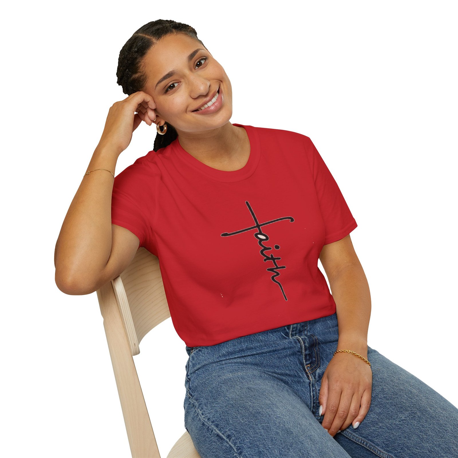 Faith Unisex Softstyle T-Shirt, Inspirational Tee, Casual Wear, Gift for Believers, Everyday Faith Apparel, Religious Symbol Shirt - Image 14