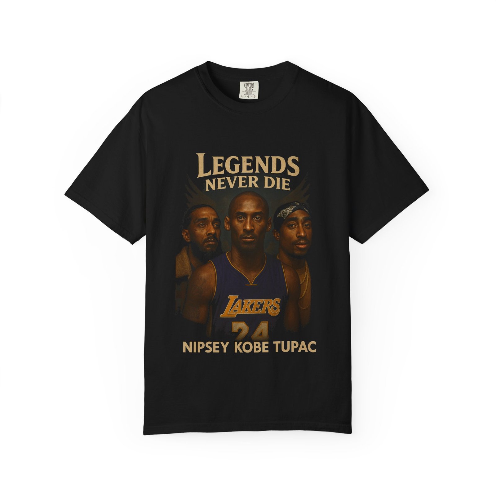 Legends Never Die T-shirt | Unisex Garment-Dyed Tee | Perfect for Fans, Music Lovers, Gifts - Image 2