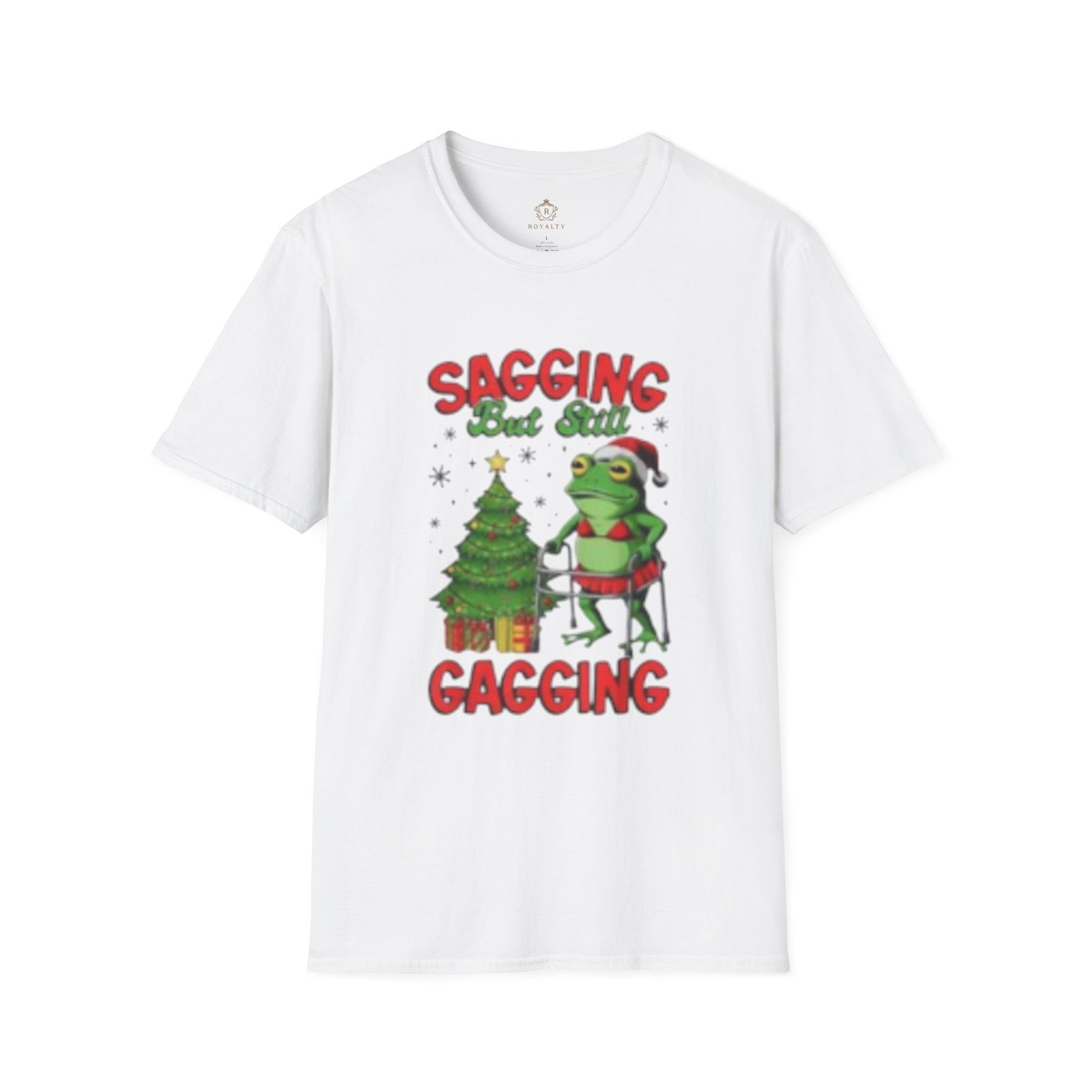 Christmas Frog T-Shirt – "Sagging But Still Gagging" Funny Holiday Graphic Tee - Image 4