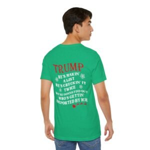 Political Graphic Tee — "TRUMP" Holiday Sweater Style Short Sleeve Shirt