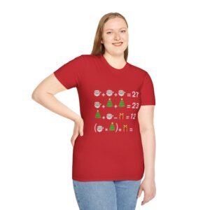 Christmas Math Puzzle T-Shirt – Santa & Tree Holiday Riddle Tee