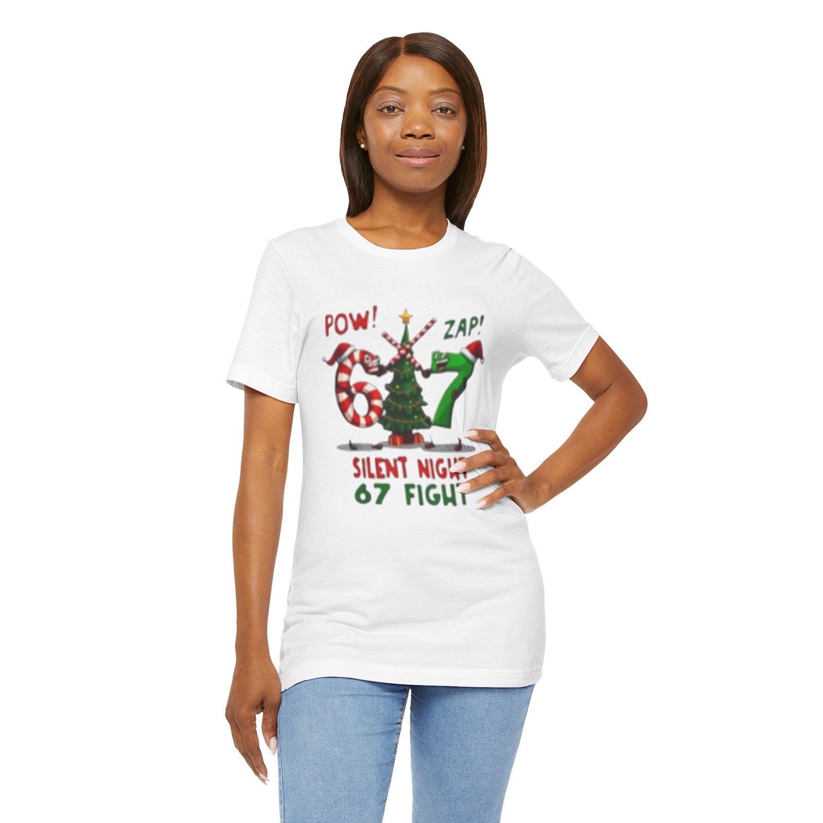 Christmas 67 Fight T-Shirt – "Silent Night 67 Fight" Holiday Tee - Image 2
